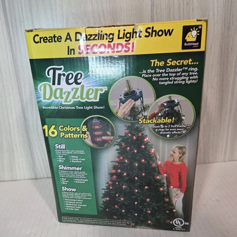 GENUINE TREE DAZZLER Christmas Light Strands LED 16 Colors & Patterns ONE set